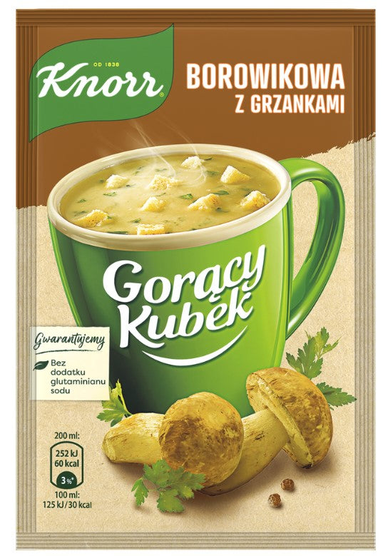 Knorr Goracy Kubek Krem Borowikowy Z Grzankami 16g