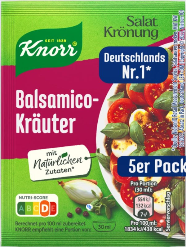 Knorr Salatkronung Balsamico-Krauter Dressing Pack of 5