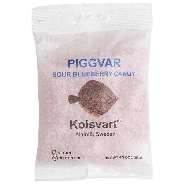 Kolsvart Sour Blueberry Swedish Candy 4.2 oz