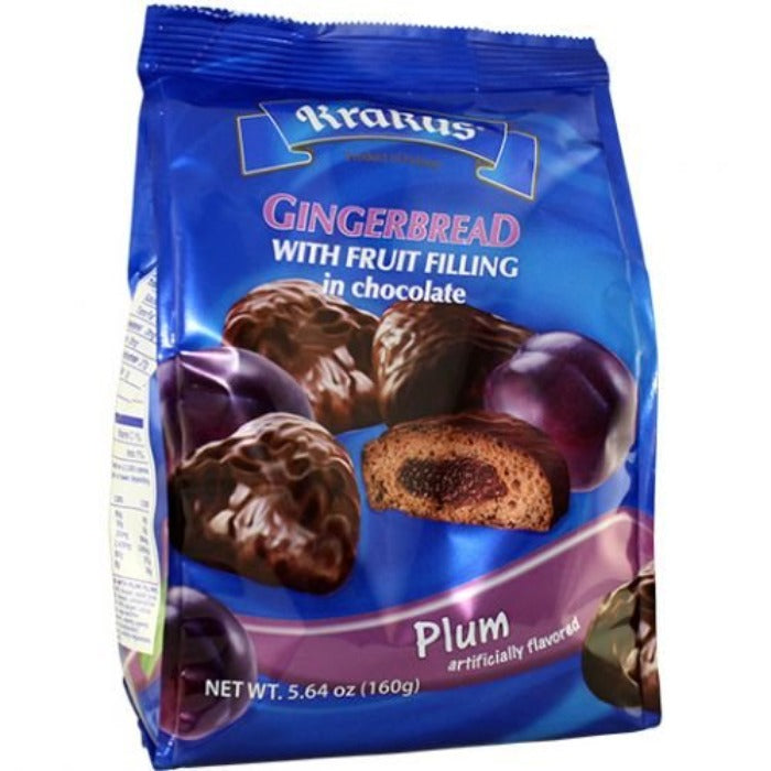 Krakus Gingerbread Plum Filling Covered in Chocolate 160 g