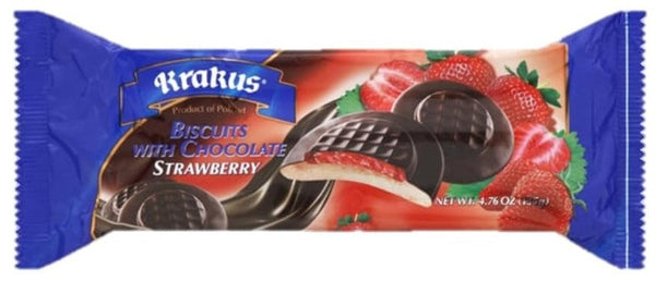 Krakus Strawberry Chocolate Biscuits 135g