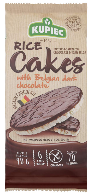 Kupiec Rice Cakes with Belgian Dark Chocolate 90 g