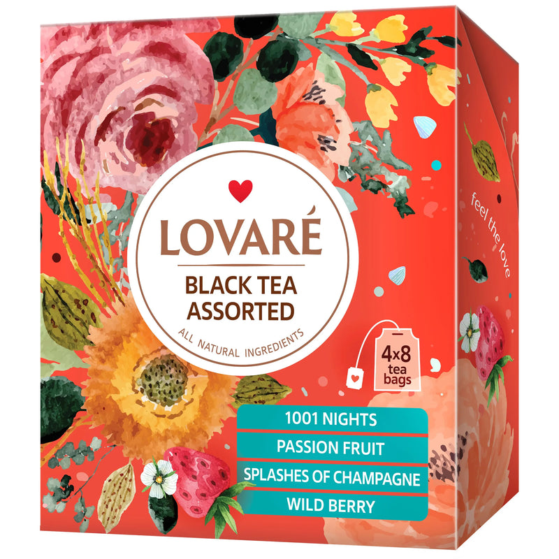 LOVARE Black Tea Blend Assorted 32 Tea Bags