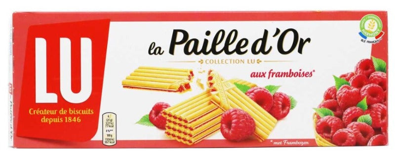 Lu Paille d'Or Raspberry Straw Biscuits 6 oz