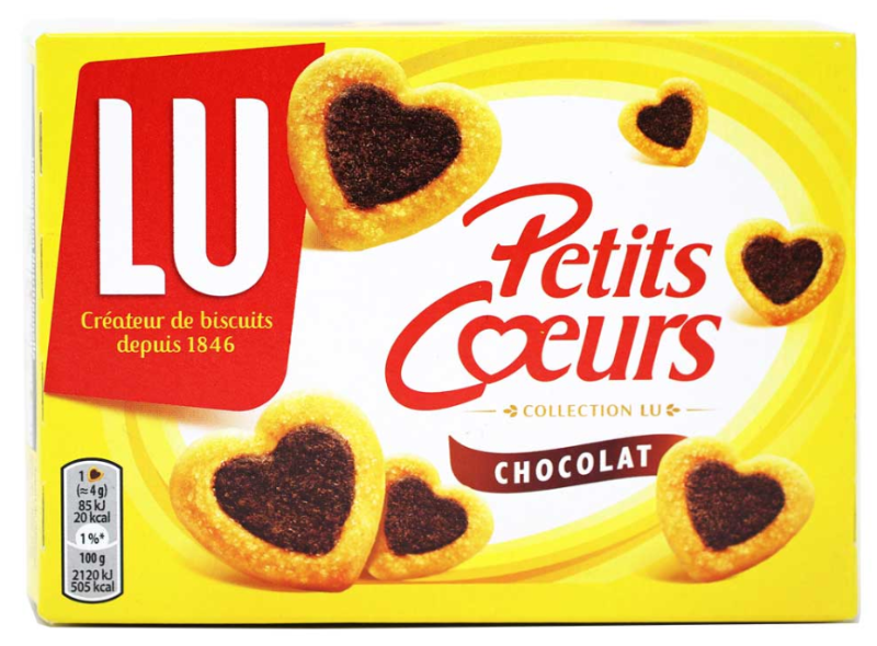 LU Petits Coeurs Biscuits Chocolat 125g