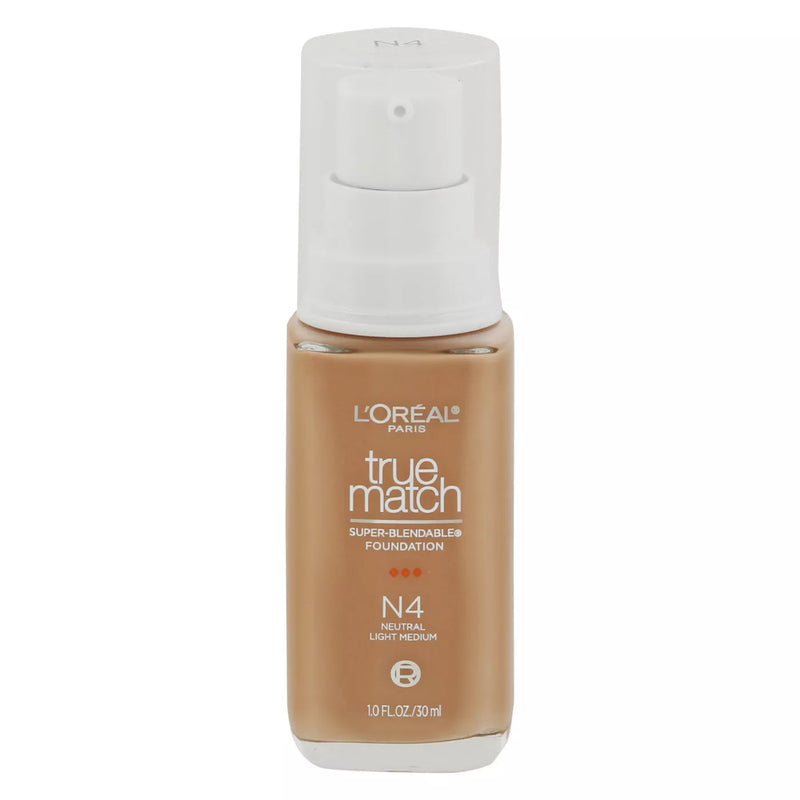 L'Oreal Paris True Match Super-Blendable Liquid Foundation N4 Neutral Light Medium 1 fl.oz