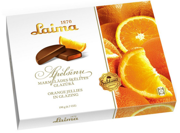 Laima Orange Jelly in Chocolate 190 g