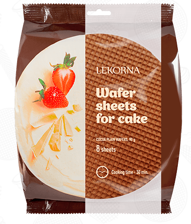 Lekorna Cacao Wafer Cakes 8 Sheets 90g