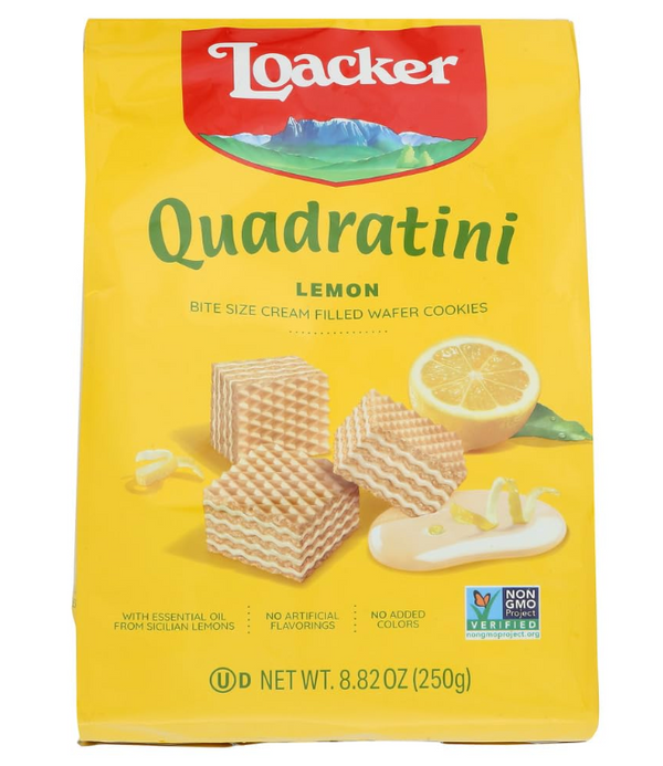 Loacker Quadratini Lemon Wafer Cookies 8.8 oz