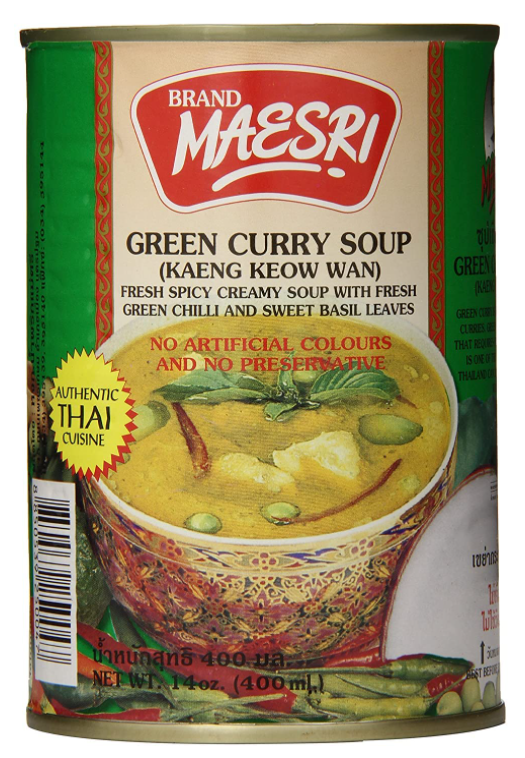 Maesri Authentic Thai Green Curry Soup 14 oz