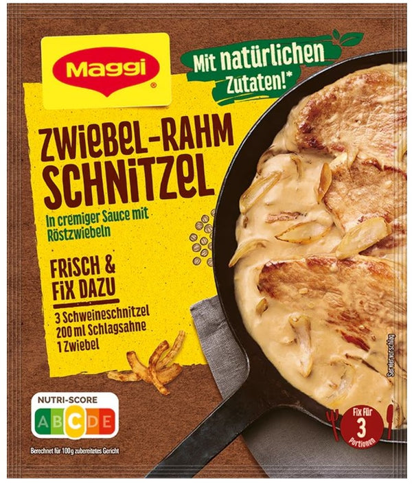 Maggi Fix Zwiebel-Rahm Schnitzel