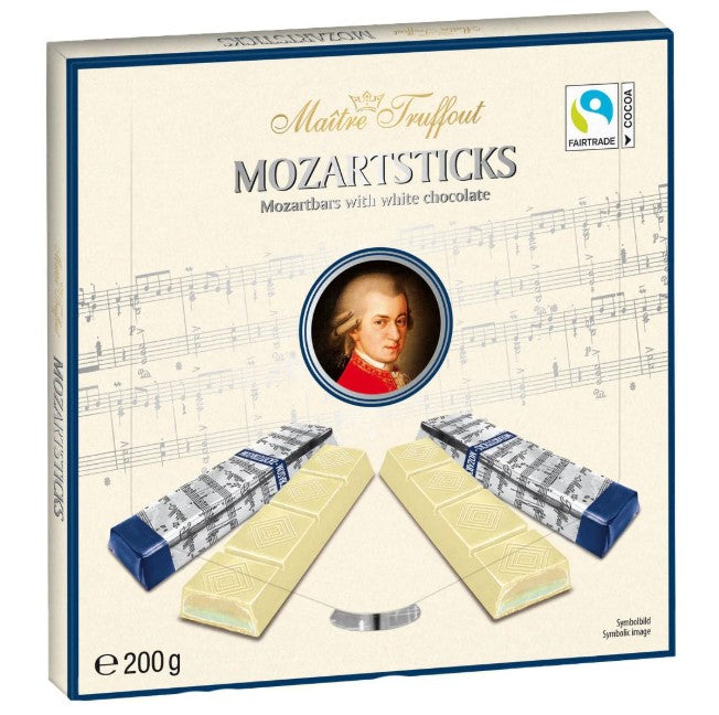 Maitre Truffout Mozart Sticks Marzipan White Chocolate 200 g