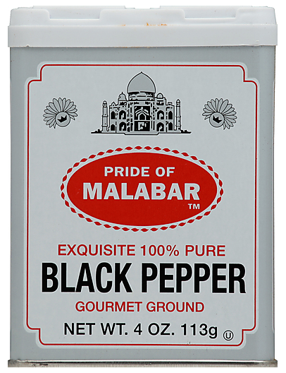 Pride of Malabar Ground Black Pepper 4oz
