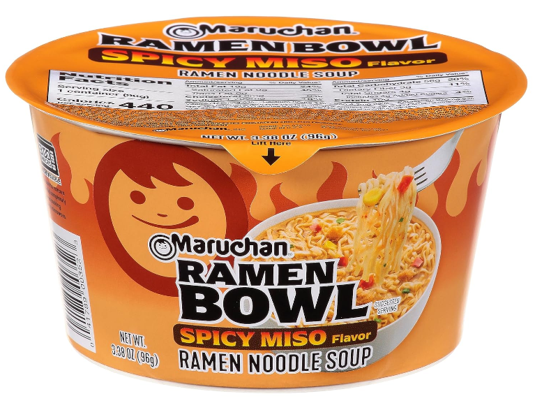 Maruchan Bowl Spicy Miso Microwaveable Ramen Soup Mix 3.38 Oz