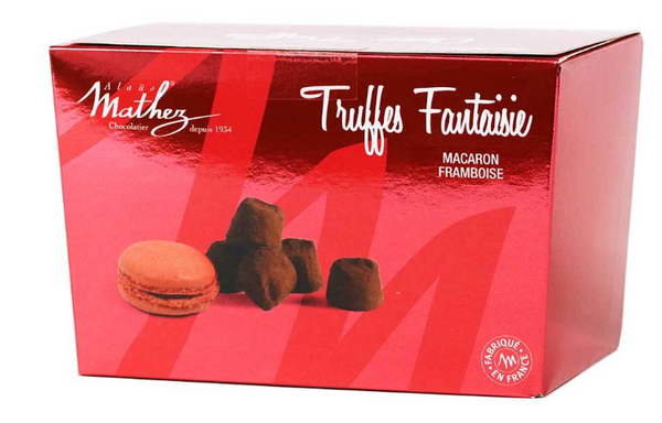 Mathez French Cacao Truffles with Raspberry Macarons 8.8 oz