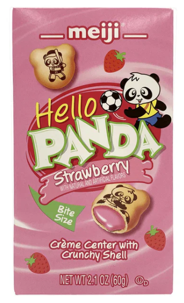 Meiji Hello Panda Cookies Strawberry Creame 2.1 oz