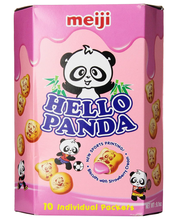 Meiji Hello Panda Cookies Strawberry Creame 9.1 oz