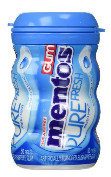 Mentos Pure Fresh Mint Chewing Gum 3.53 Oz