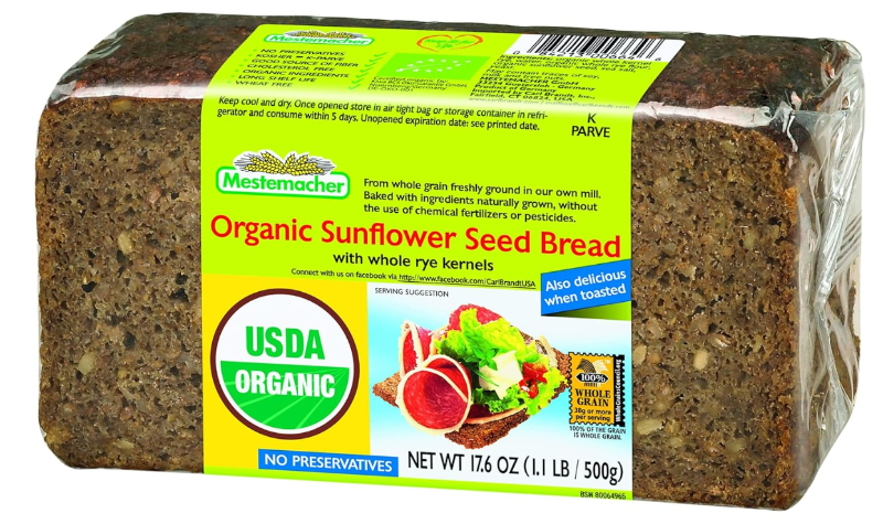 Mestemacher Organic Sunflower Seed Bread 17.6oz