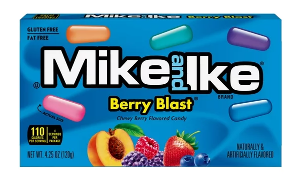 Mike and Ike Berry Blast Chewy Candy 4.25 oz