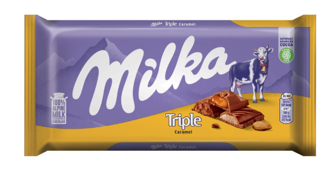 Milka Chocolate Triple Caramel 90 g