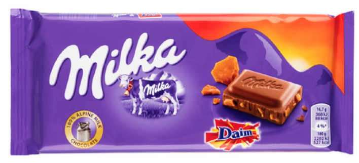 Milka Milk Chocolate Daim 100 g