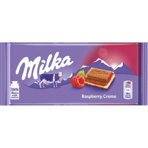 Milka Milk Chocolate Raspberry 100 g