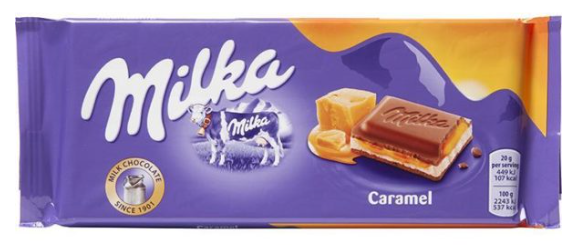Milka Milk Chocolate with Caramel 100 g