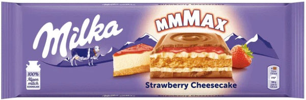 Milka Mmmax Chocolate Strawberry Chessecake 300g