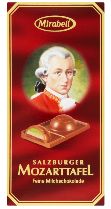 Mirabell Mozart Milk Chocolate with Nougat & Marzipan Cream 100 g