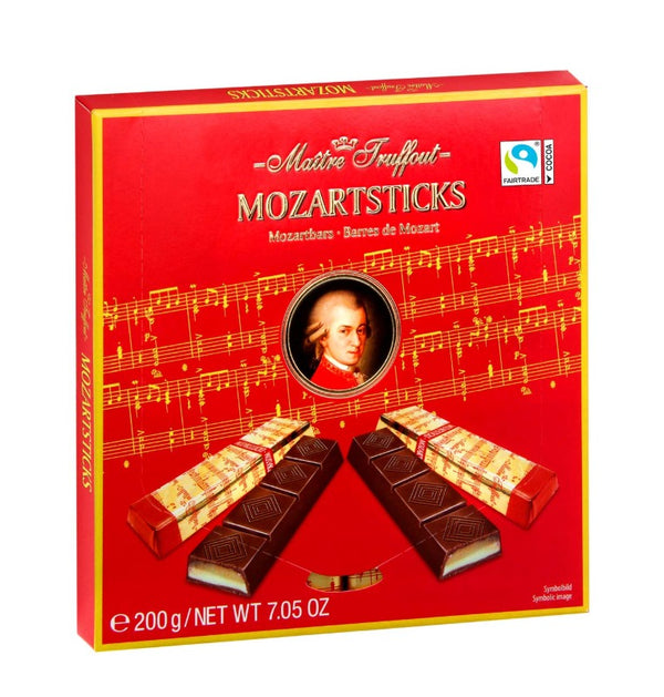 Maitre Truffout Mozart Sticks Marzipan Dark Chocolate 200g