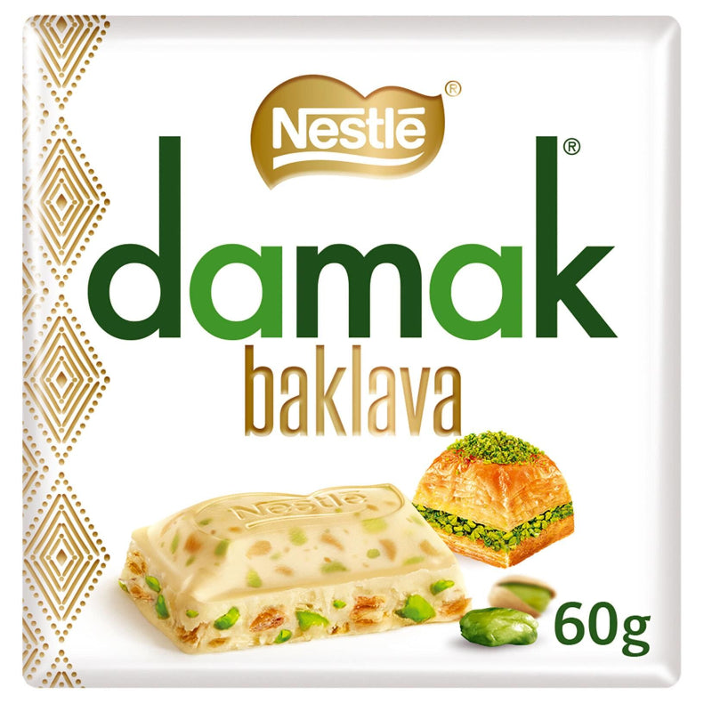 Nestle Damak Baklava White Chocolate with Pistachio 60 g