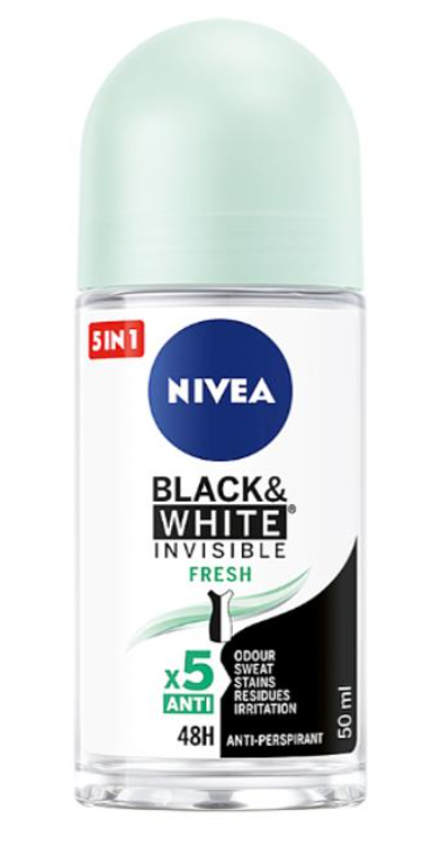 Nivea Black & White Fresh Roll-On Deodorant 50 ml