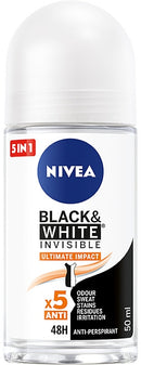 Nivea Black & White Invisible Ultimate Impact Roll-On Deodorant 50 ml