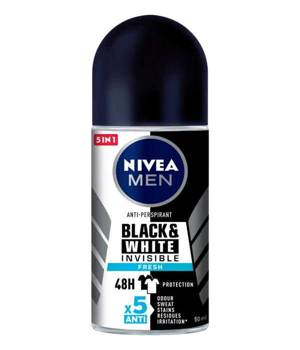 Nivea Men Black & White Fresh Roll-On Deodorant 50 ml