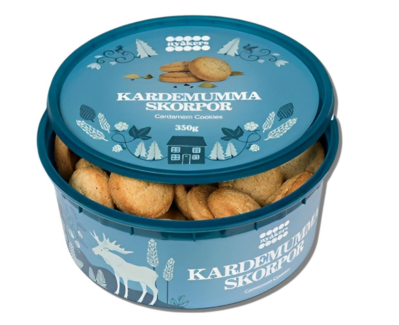 Nyakers Kardemumma Skorpor Swedish Cardamom Cookies 350 g