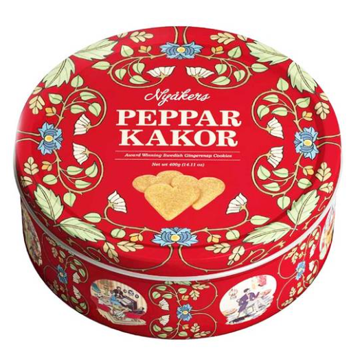 Nyakers Pepparkakor Swedish Heart-Shaped Gingersnap Cookies 400 g