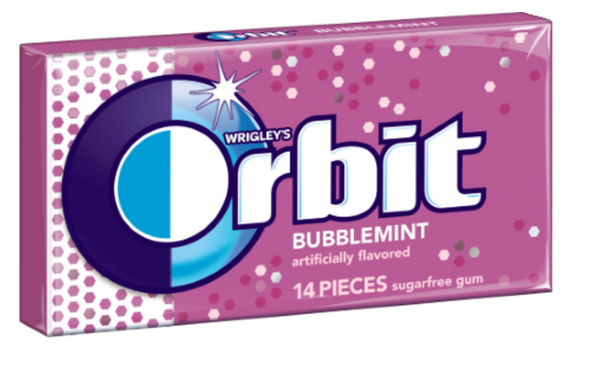 Orbit Sugar Free Gum Bubblemint 14 Stick