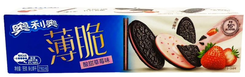 Oreo Thin Crunchy Biscuit Strawberry 95 g