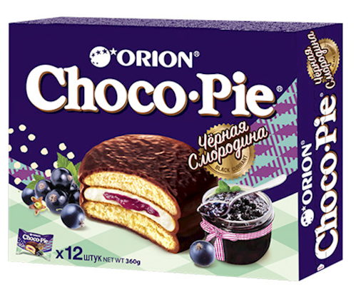 Orion Choco-Pie Black Currant Biscuit Cookies 360 g