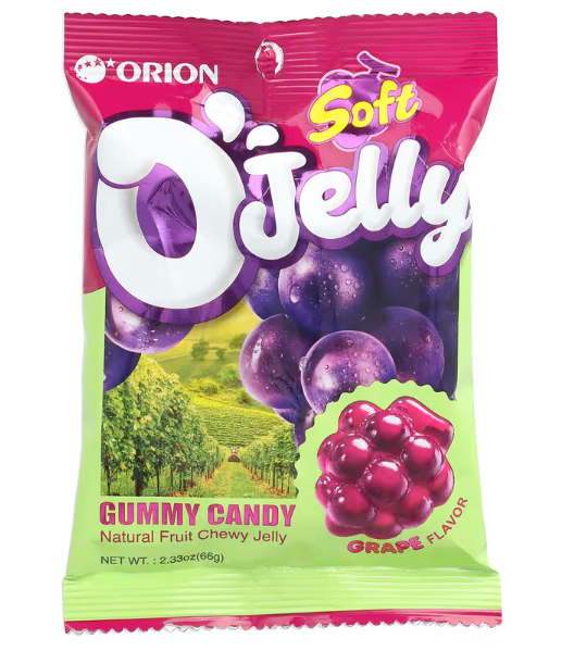 Orion Soft O'Jelly Gummy Candy Grape 66 g