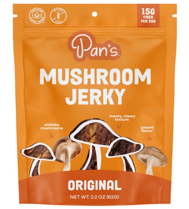 Pan's Mushroom Jerky Original Snacks 2.2 oz