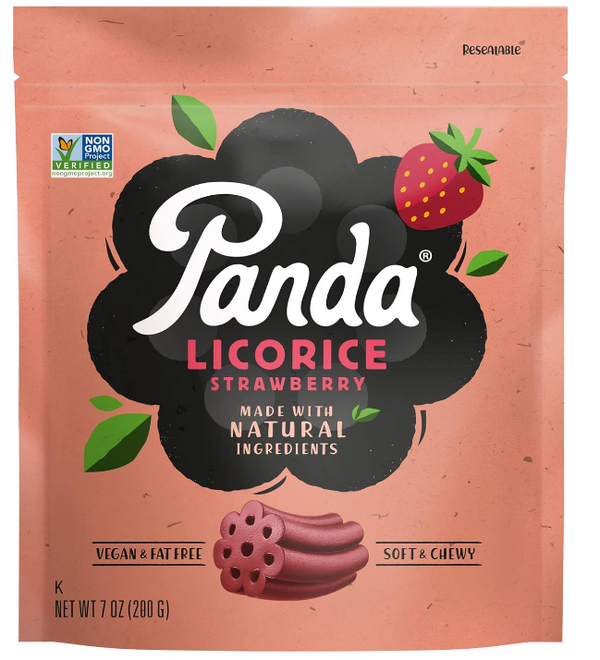 Panda All Natural Strawberry Soft Licorice 7 Oz