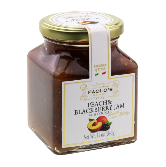 Paolo's Peach & Blackberry Cognac Sicilian Jam 12 oz