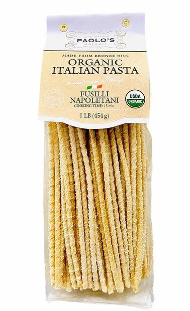 Paolo's Fusilli Napoletani Lunghi Organic Pasta 1 lb