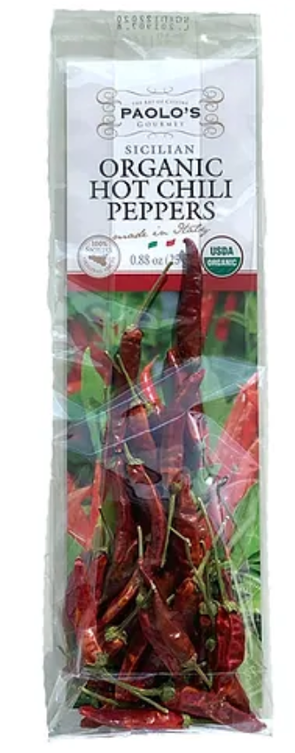 Paolo’s Sicilian Organic Hot Chilli Peppers 0.88 oz