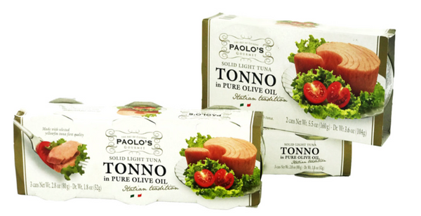 Paolo’s Solid Light Tuna in Pure Olive Oil 5.6 oz