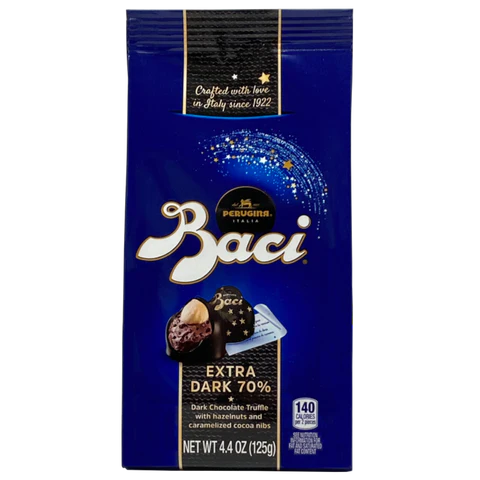 Perugina Baci Extra Dark 70% Chocolate Delight 4.4 Oz
