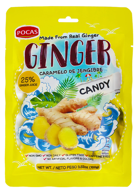 Pocas Ginger Hard Candy 100 g