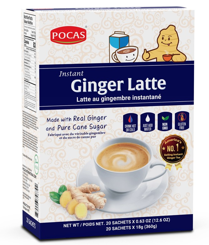 Pocas Instant Ginger Latte Tea 20 Tea Bags